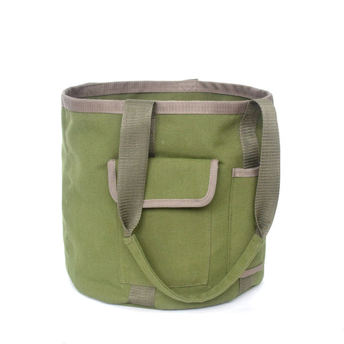 Canvas Garden Tool Bag — Rainproof, Multi-Pocket Carry Tote